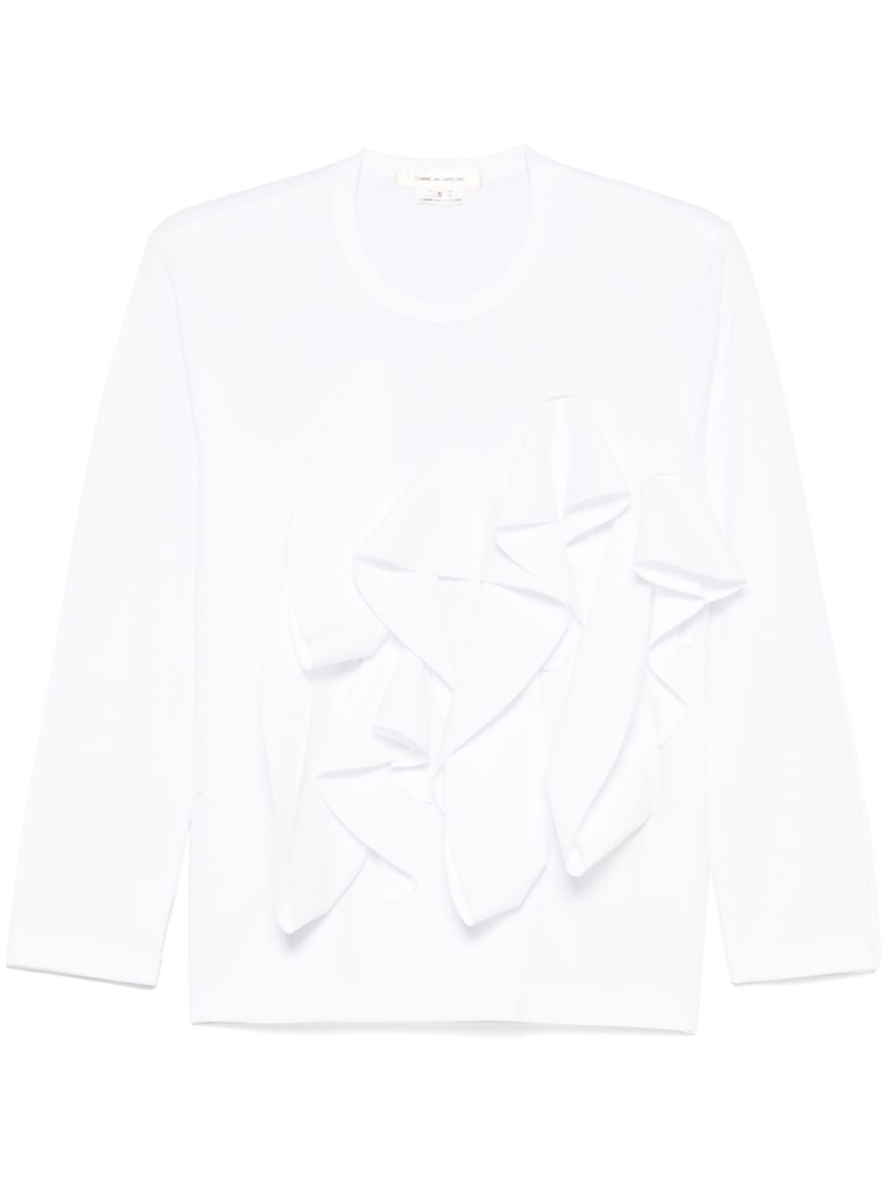 Comme Des Garçons ruffled T-shirt - White von Comme Des Garçons