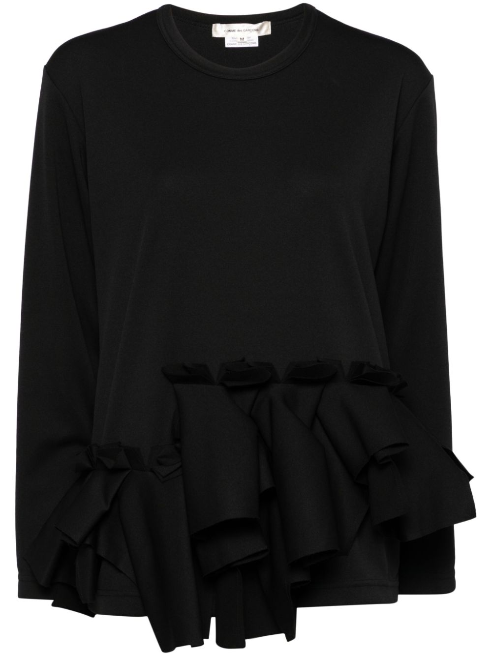 Comme Des Garçons ruffled long-sleeved top - Black von Comme Des Garçons