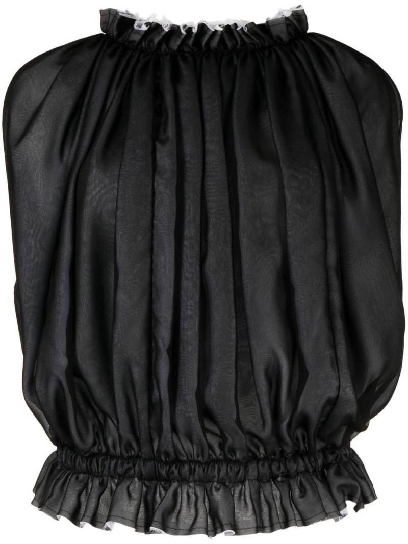 Comme Des Garçons sleeveless ruffle top - Black von Comme Des Garçons