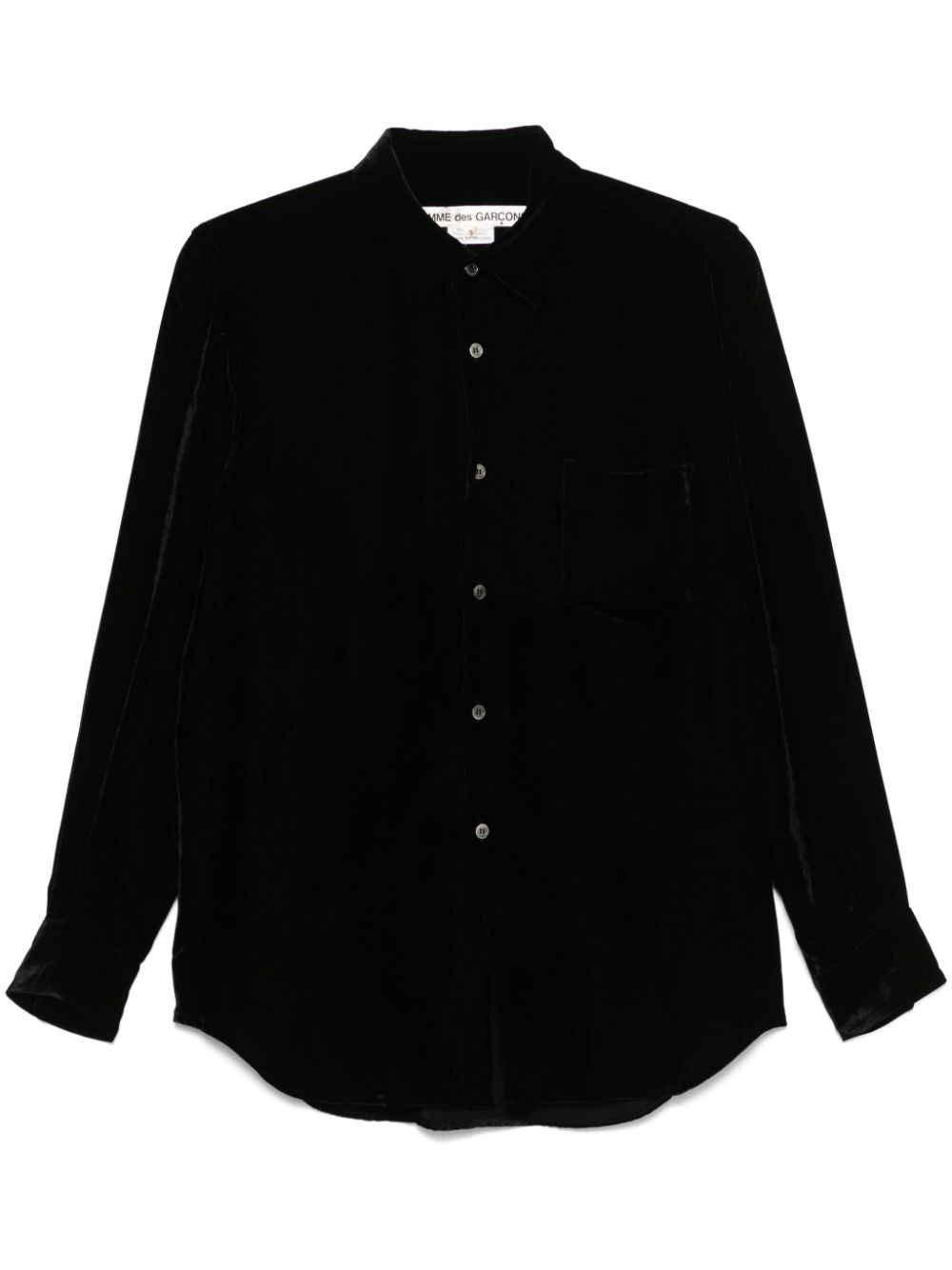 Comme Des Garçons velvet shirt - Black von Comme Des Garçons