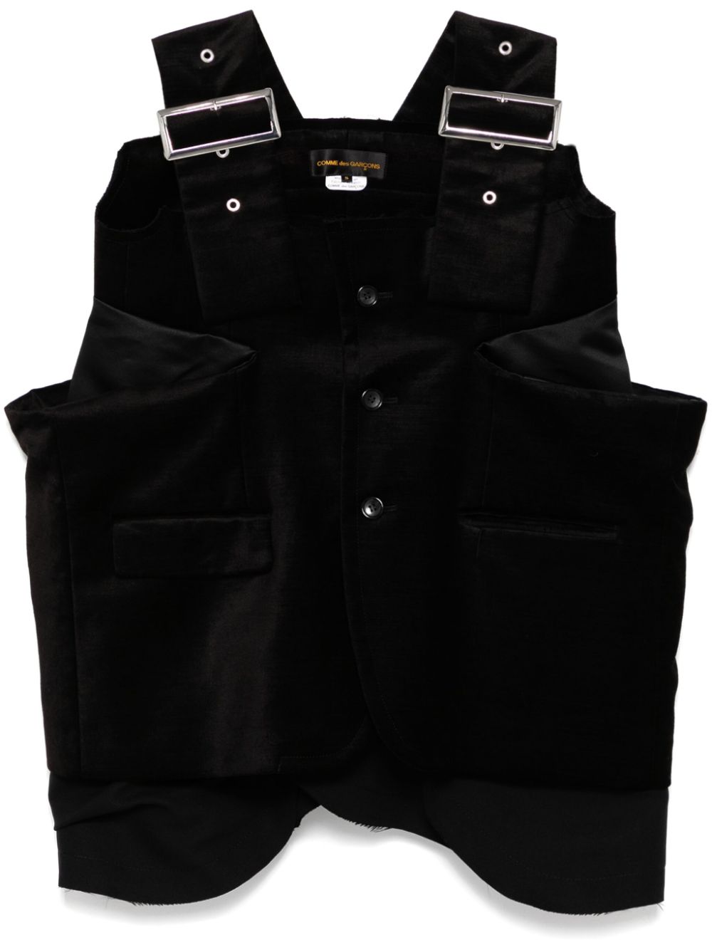 Comme Des Garçons velvet waistcoat - Black von Comme Des Garçons