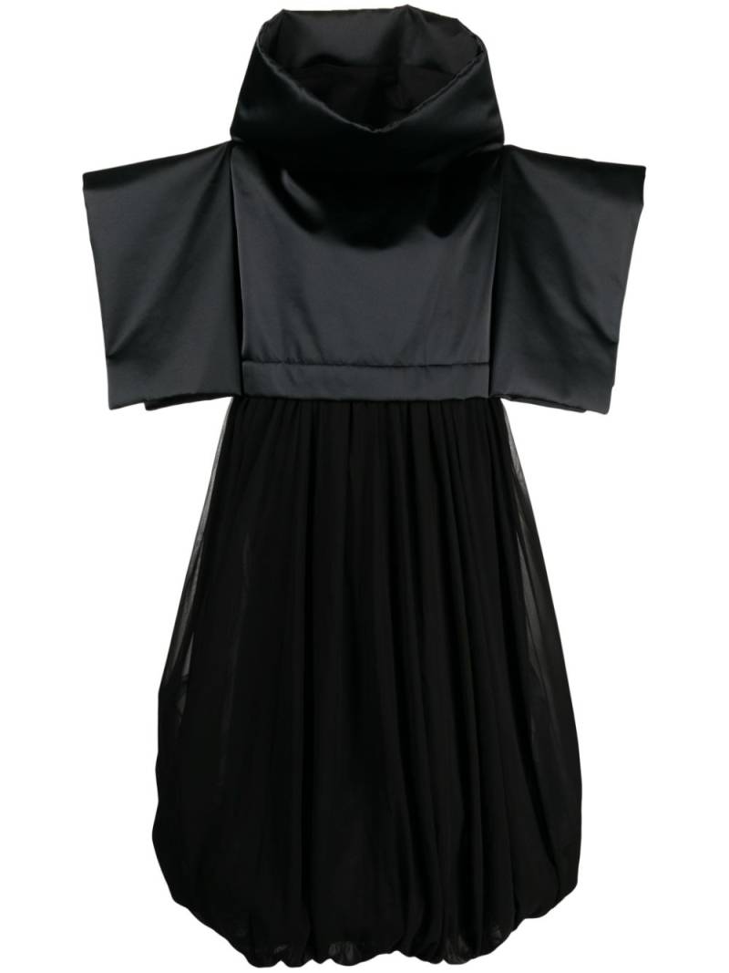 Comme Des Garçons wide-sleeves puffball midi dress - Black von Comme Des Garçons