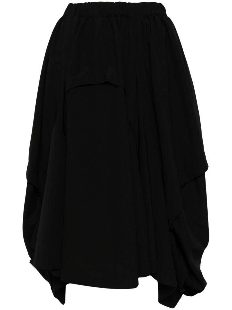 Comme Des Garçons wool draped midi skirt - Black von Comme Des Garçons