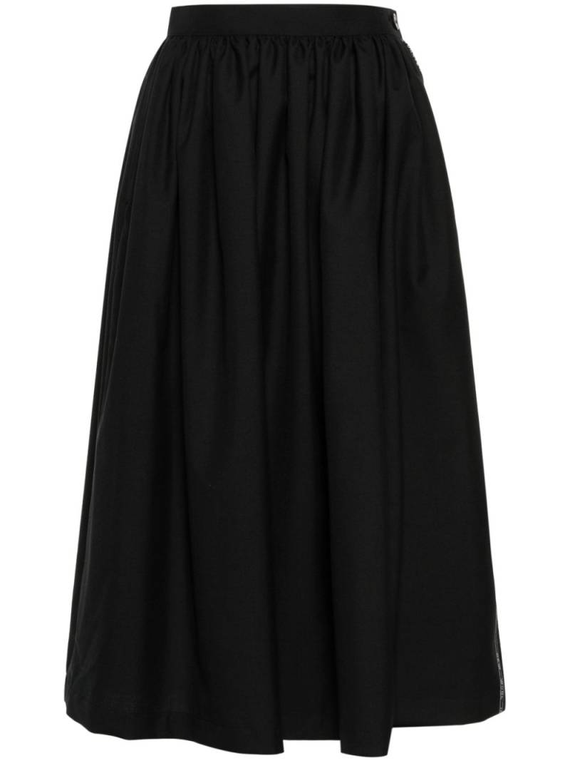 Comme Des Garçons wool pleated midi skirt - Black von Comme Des Garçons