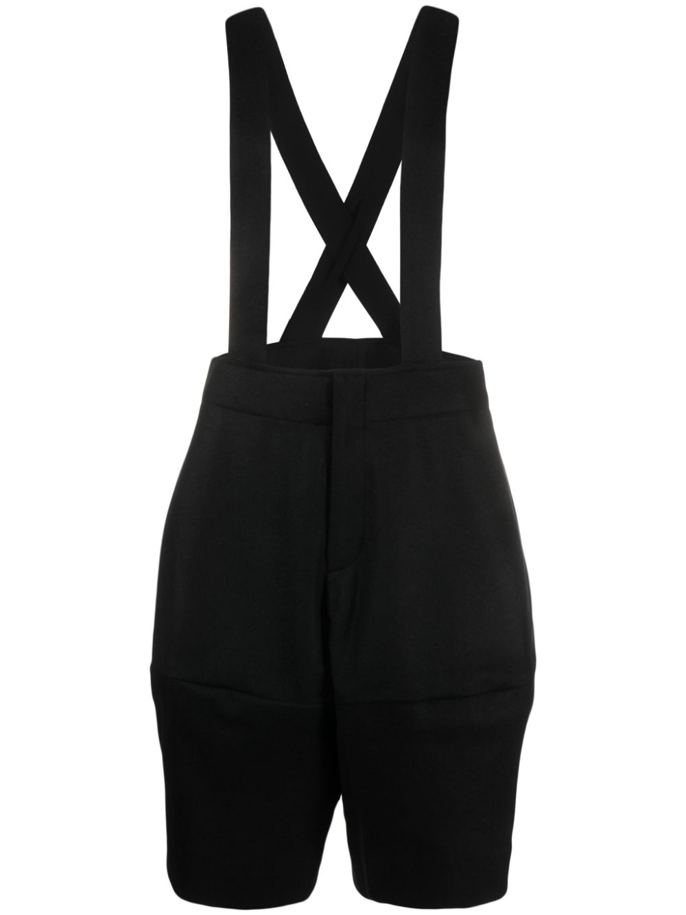 Comme Des Garçons wool suspender shorts - Black von Comme Des Garçons