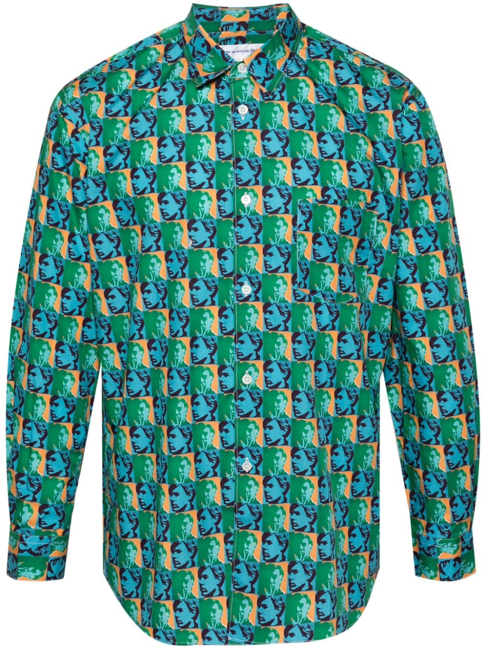 Comme Des Garçons x Andy Warhol pop-art print shirt - Green von Comme Des Garçons