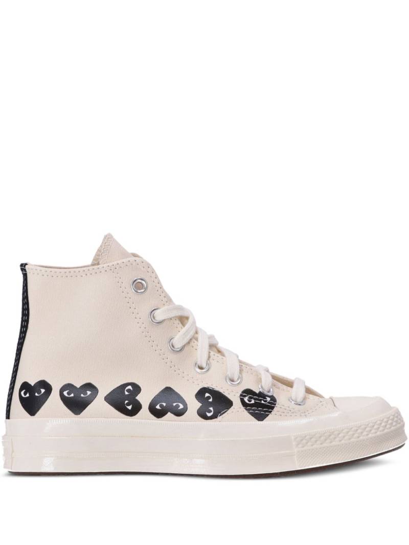 Comme Des Garçons x Converse logo-print sneakers - Neutrals von Comme Des Garçons