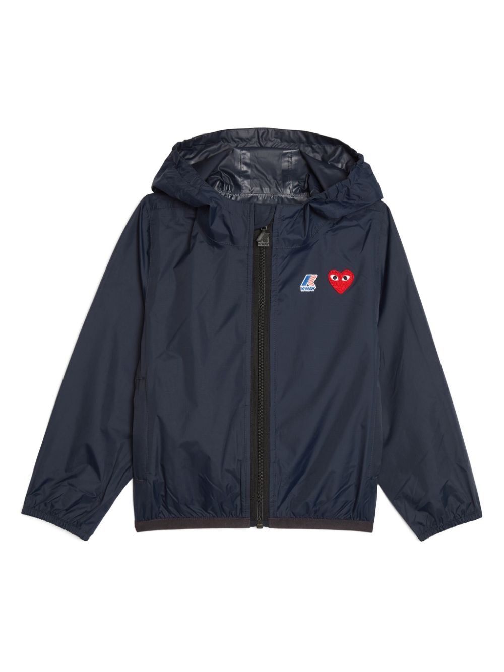 Comme Des Garçons Play x K-Way logo-appliqué rain jacket - Blue von Comme Des Garçons Play