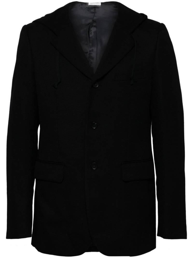 Comme des Garçons Homme Deux hooded twill blazer - Black von Comme des Garçons Homme Deux