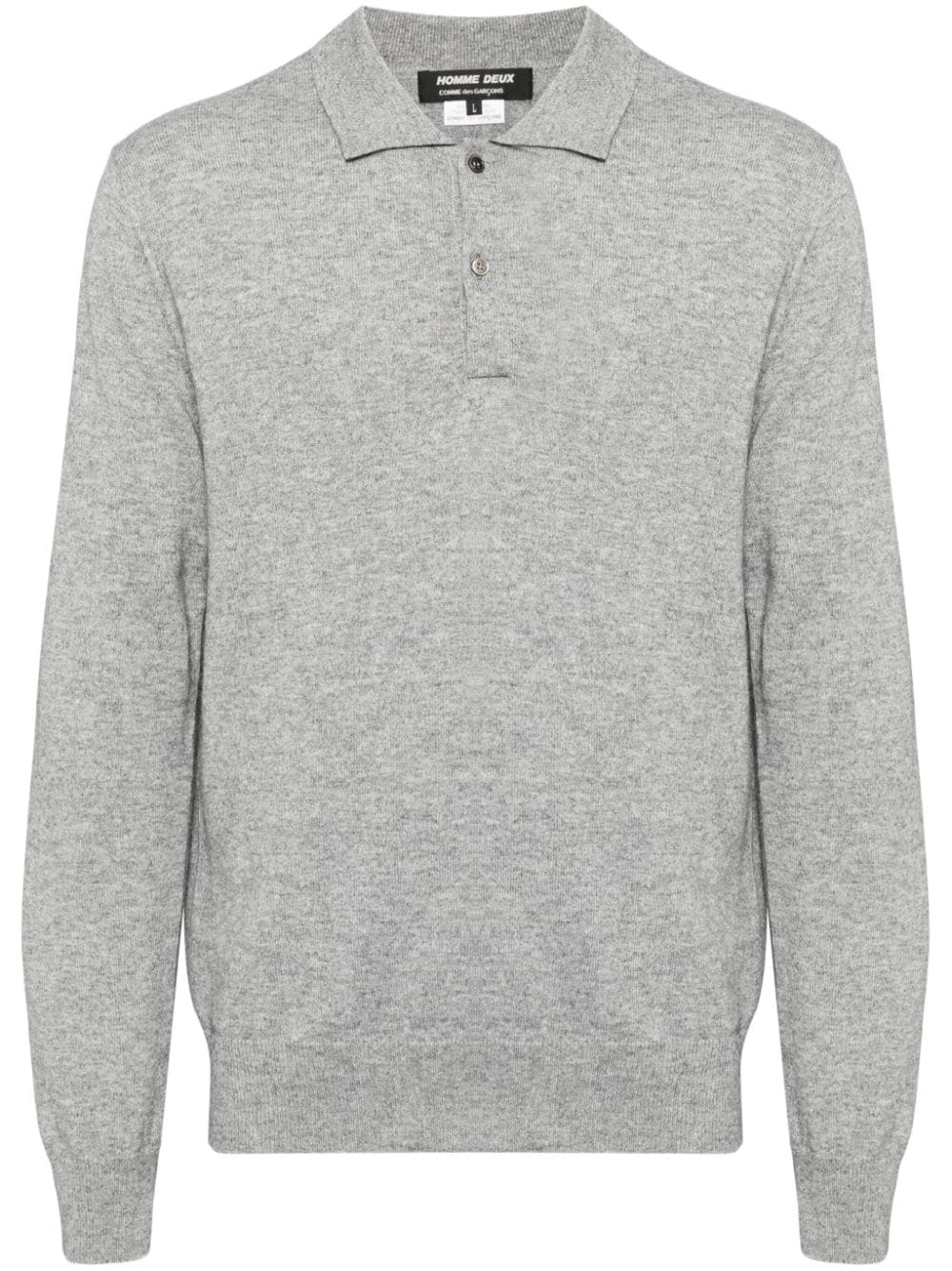 Comme des Garçons Homme Deux knitted polo shirt - Grey von Comme des Garçons Homme Deux