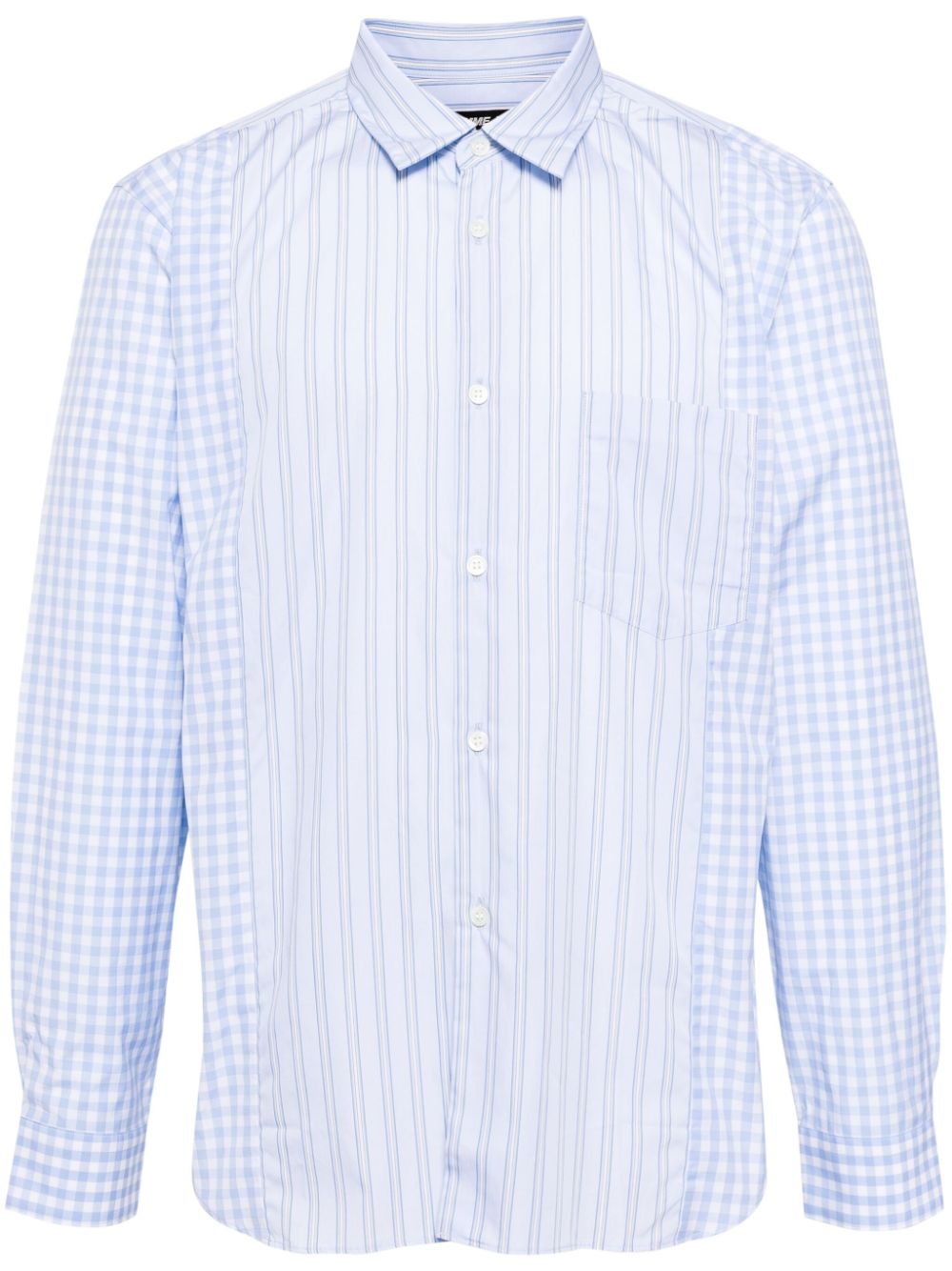 Comme des Garçons Homme Deux panelled cotton shirt - Blue von Comme des Garçons Homme Deux