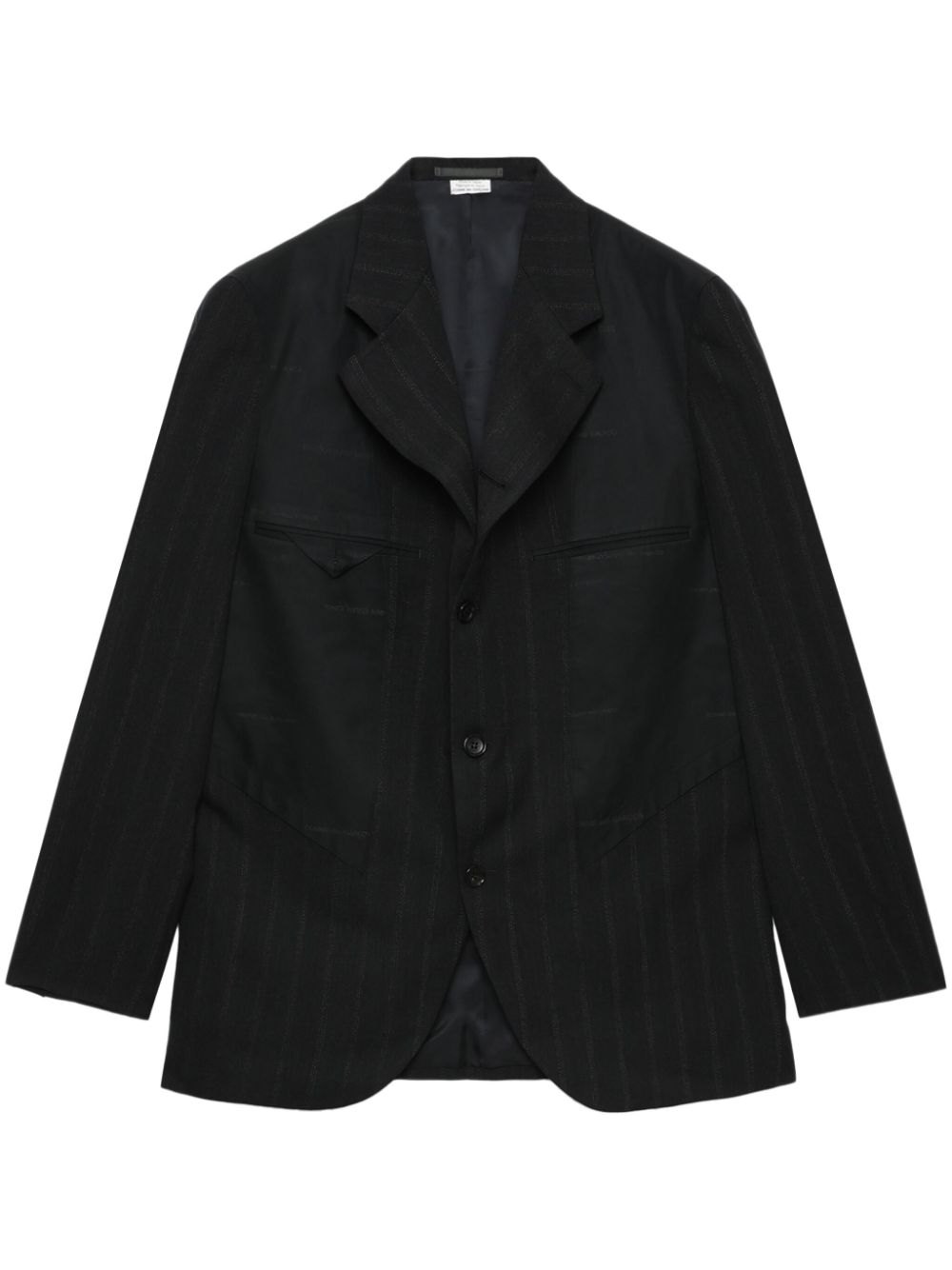 Comme des Garçons Homme Deux panelled striped blazer - Brown von Comme des Garçons Homme Deux