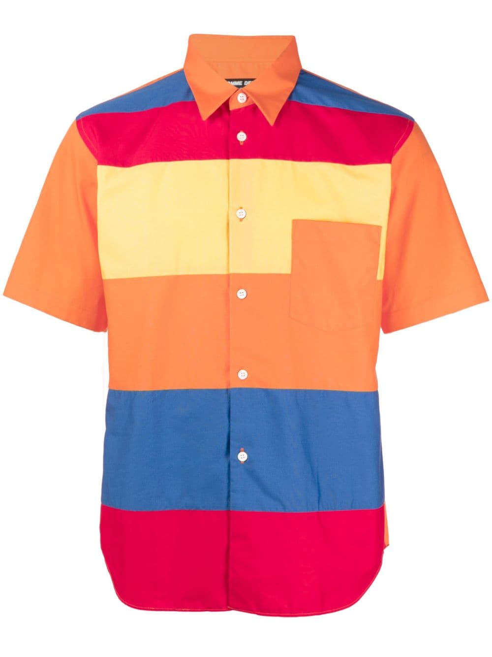 Comme des Garçons Homme Deux striped cotton shirt - Orange von Comme des Garçons Homme Deux