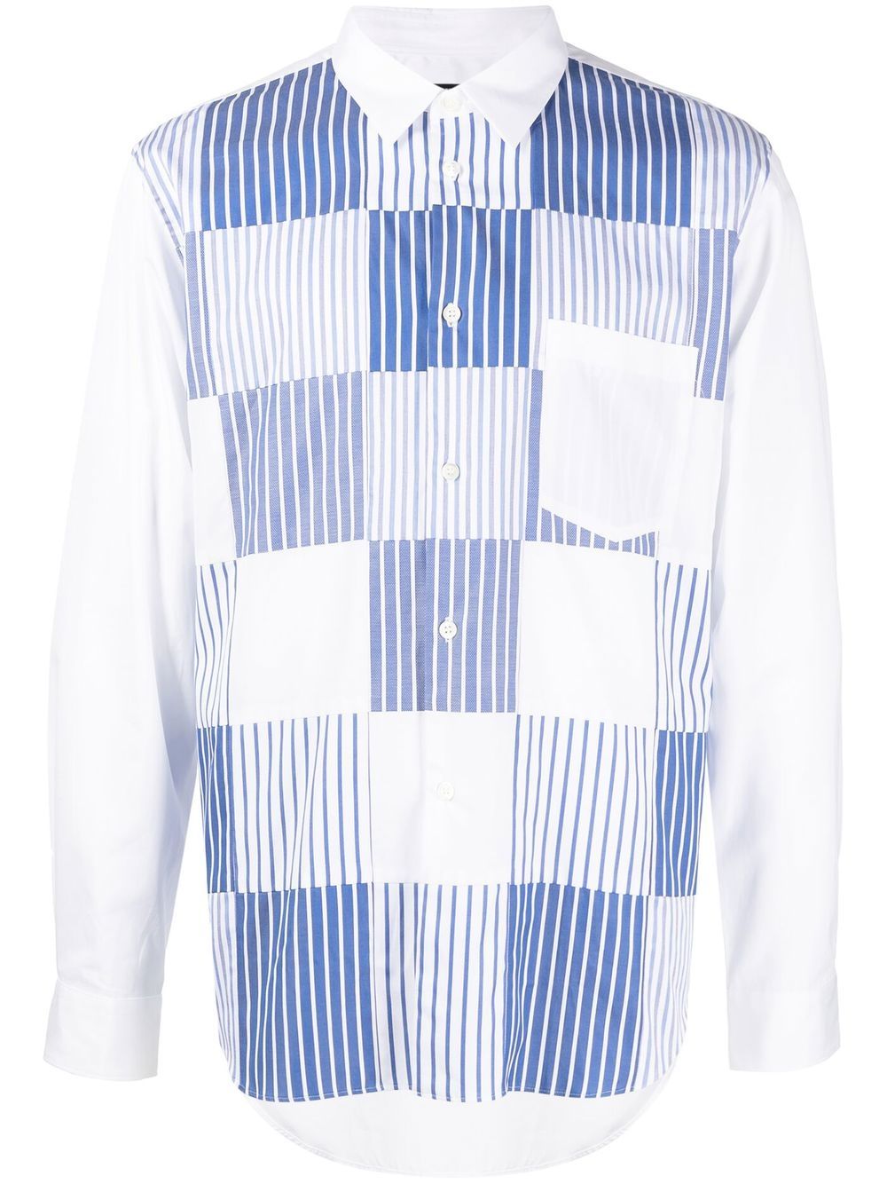 Comme des Garçons Homme Deux vertical-striped longsleeved shirt - White von Comme des Garçons Homme Deux