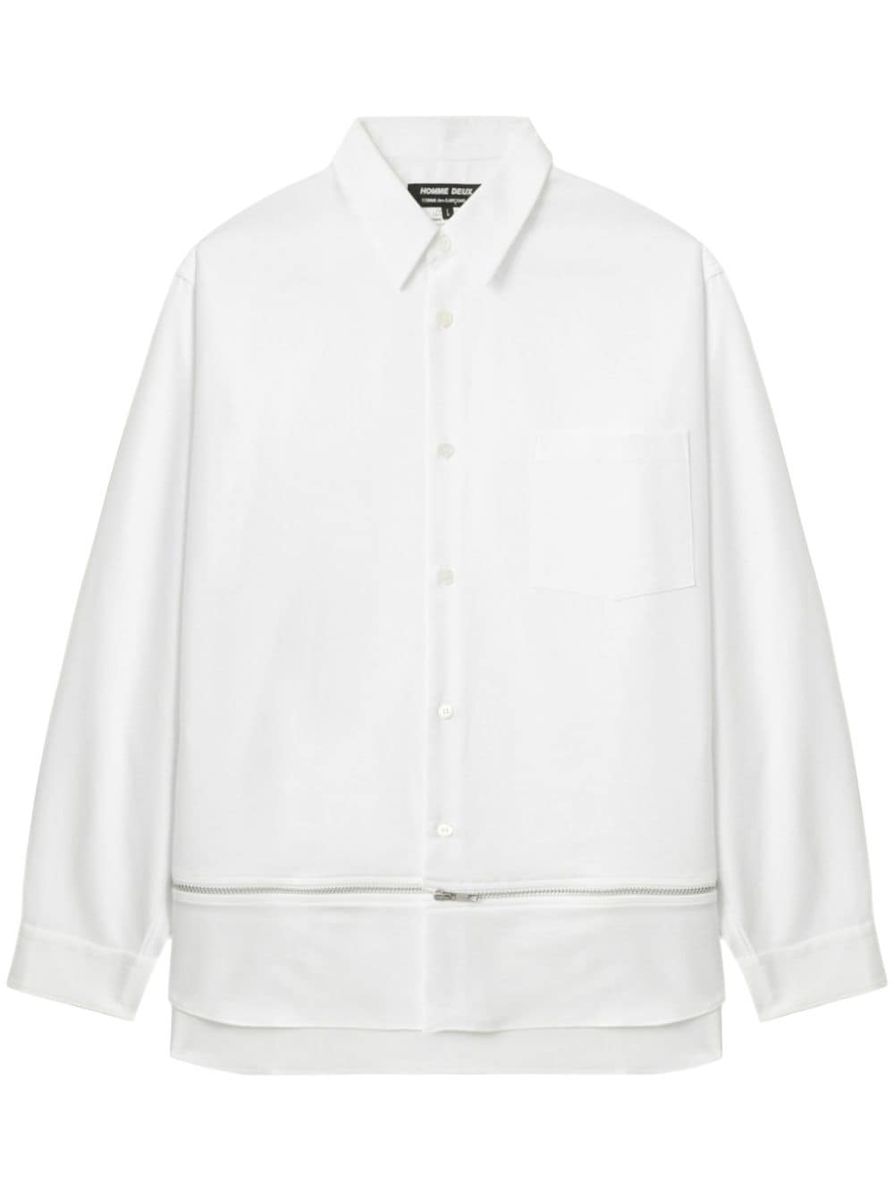 Comme des Garçons Homme Deux zip-detail shirt - White von Comme des Garçons Homme Deux