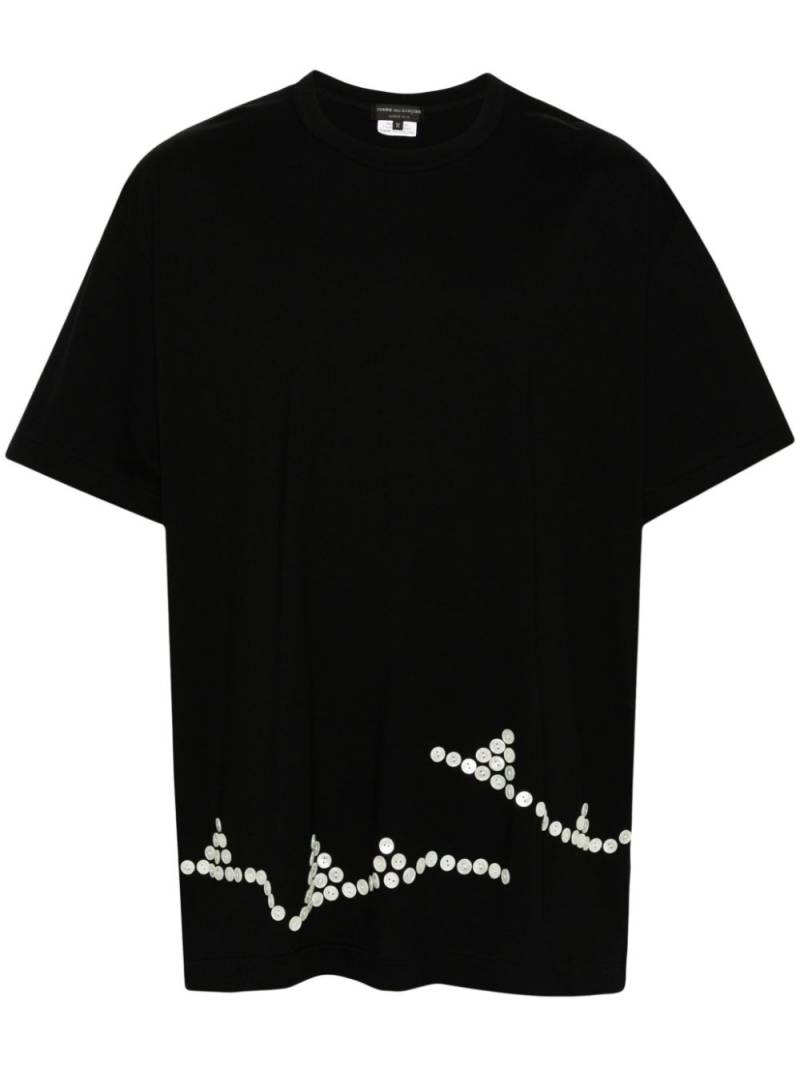 Comme des Garçons Homme Plus button-detail T-shirt - Black von Comme des Garçons Homme Plus