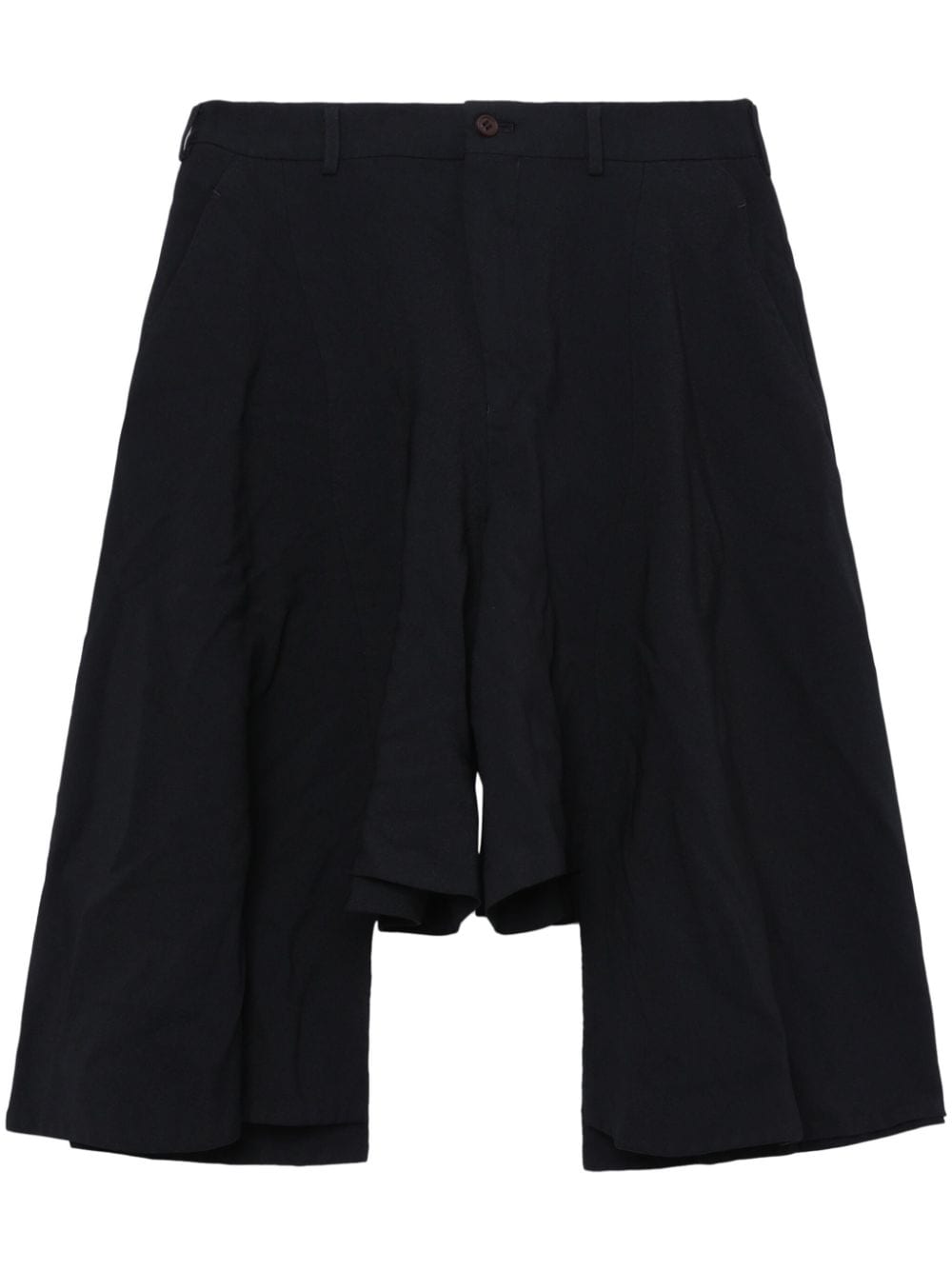 Comme des Garçons Homme Plus crinkled asymmetric shorts - Black von Comme des Garçons Homme Plus