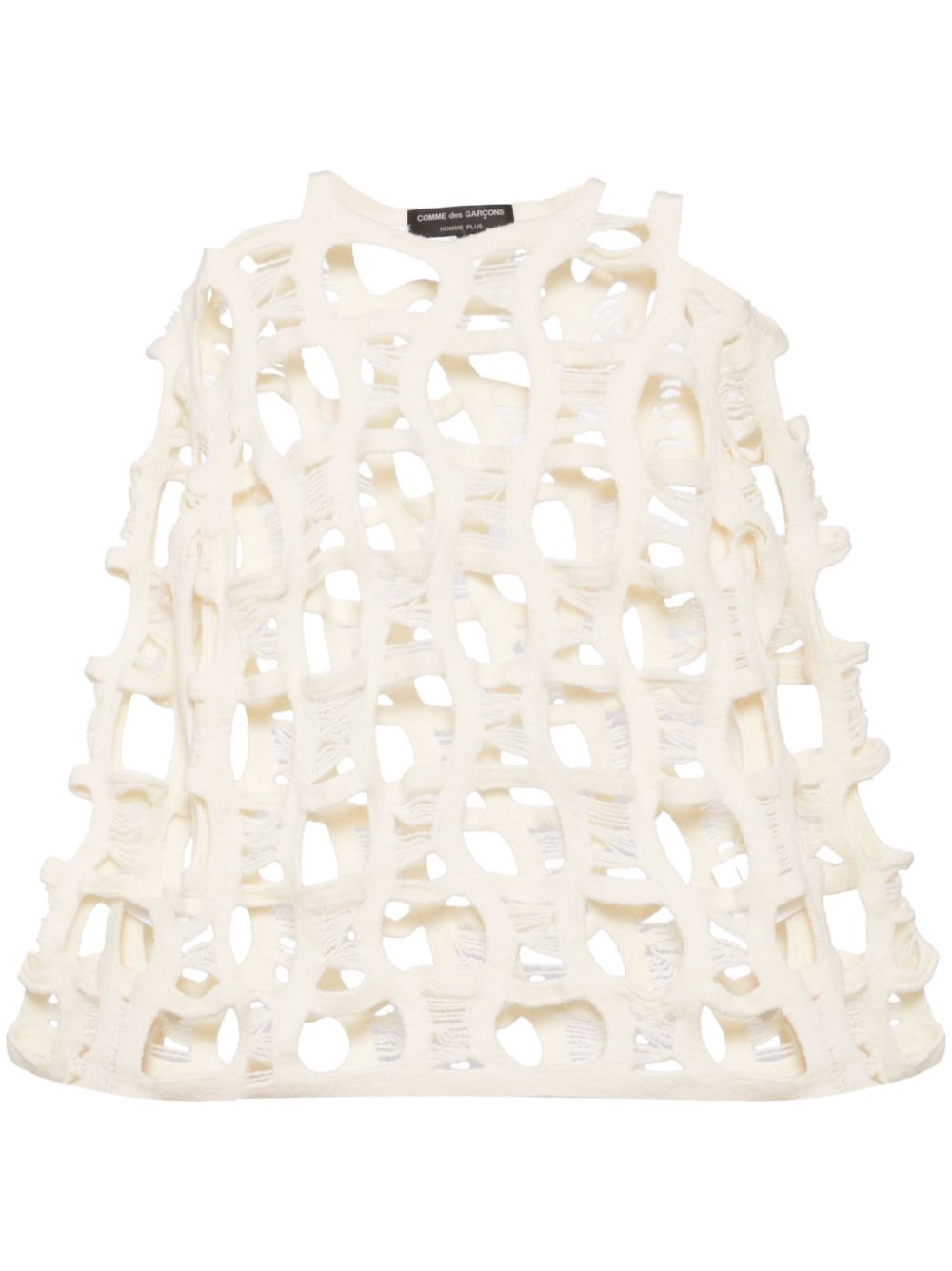 Comme des Garçons Homme Plus cut-out detailing sweatshirt - White von Comme des Garçons Homme Plus