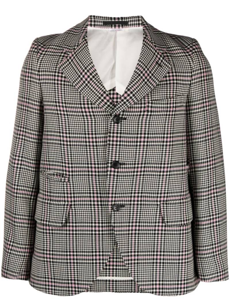 Comme des Garçons Homme Plus houndstooth single-breasted wool blazer - Black von Comme des Garçons Homme Plus