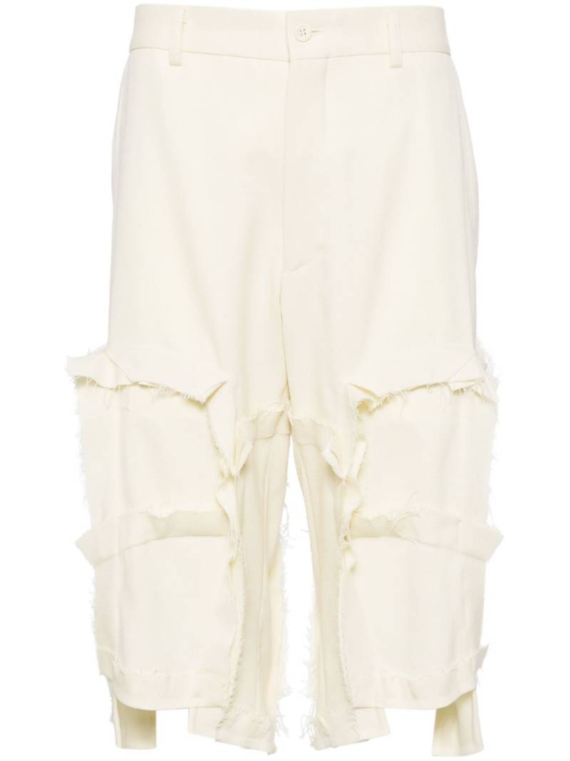 Comme des Garçons Homme Plus raw-edge tailored shorts - Neutrals von Comme des Garçons Homme Plus