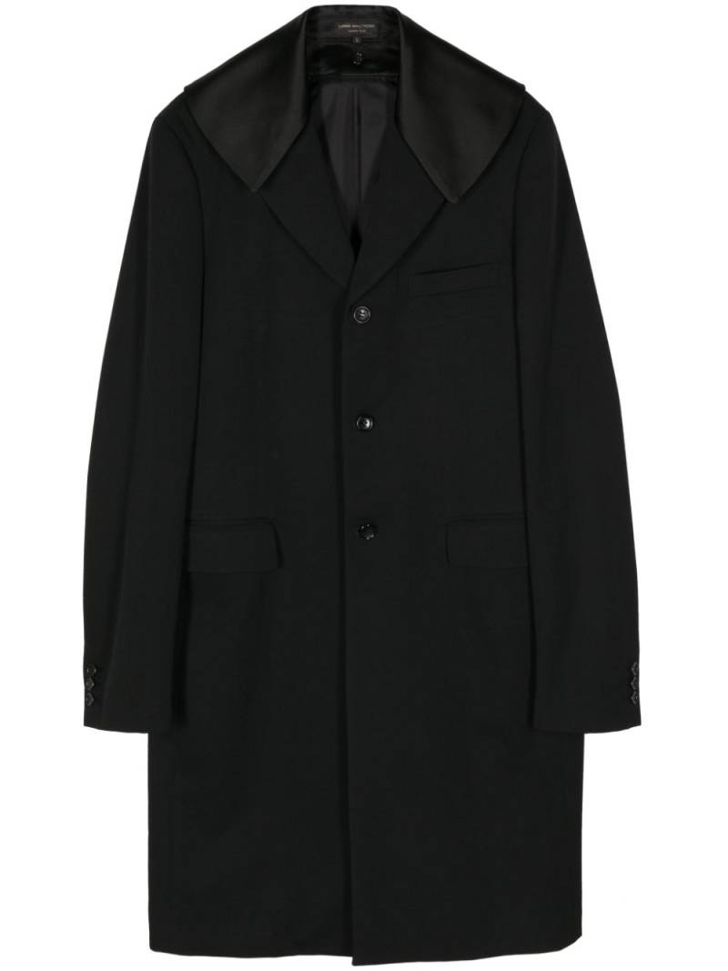 Comme des Garçons Homme Plus satin-panelled single-breasted coat - Black von Comme des Garçons Homme Plus