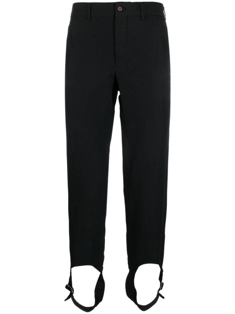 Comme des Garçons Homme Plus stirrup-cuffs high-waisted trousers - Black von Comme des Garçons Homme Plus