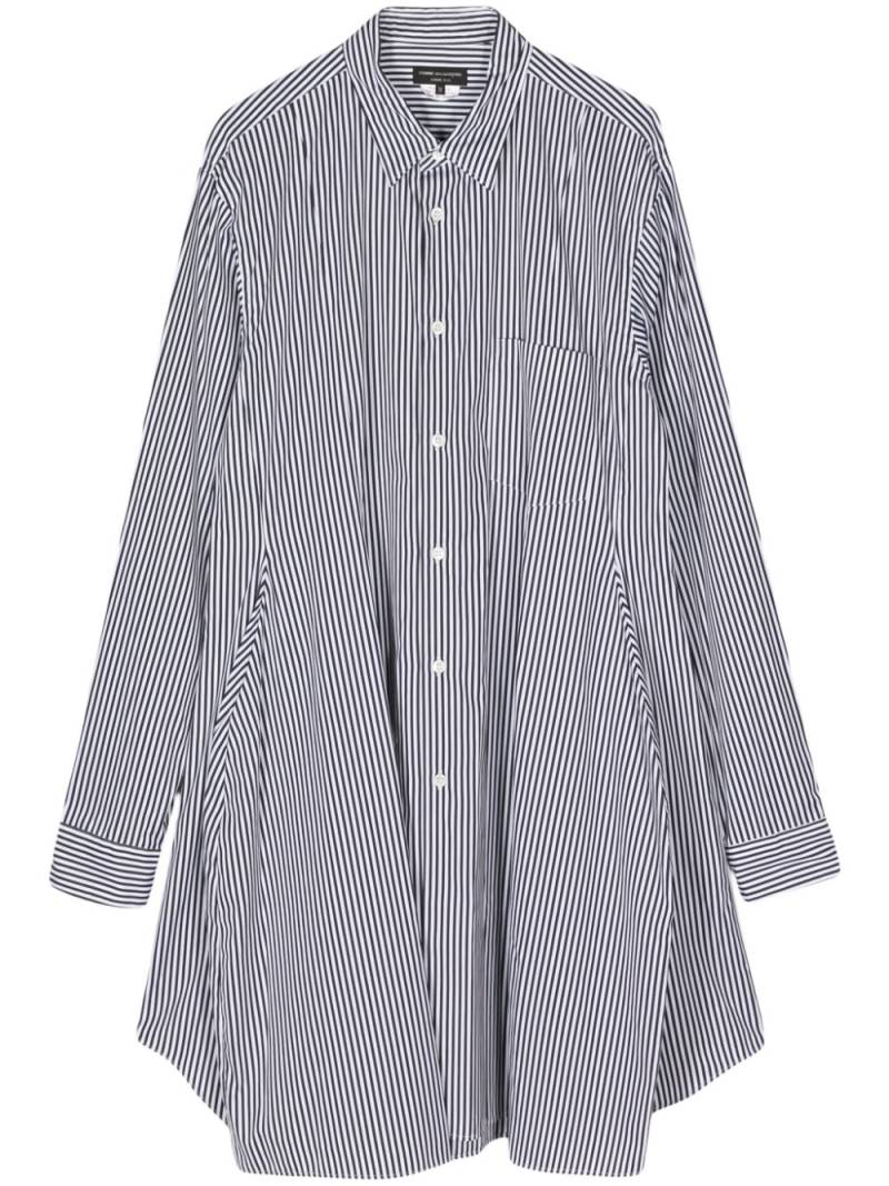 Comme des Garçons Homme Plus striped long-length cotton shirt - White von Comme des Garçons Homme Plus