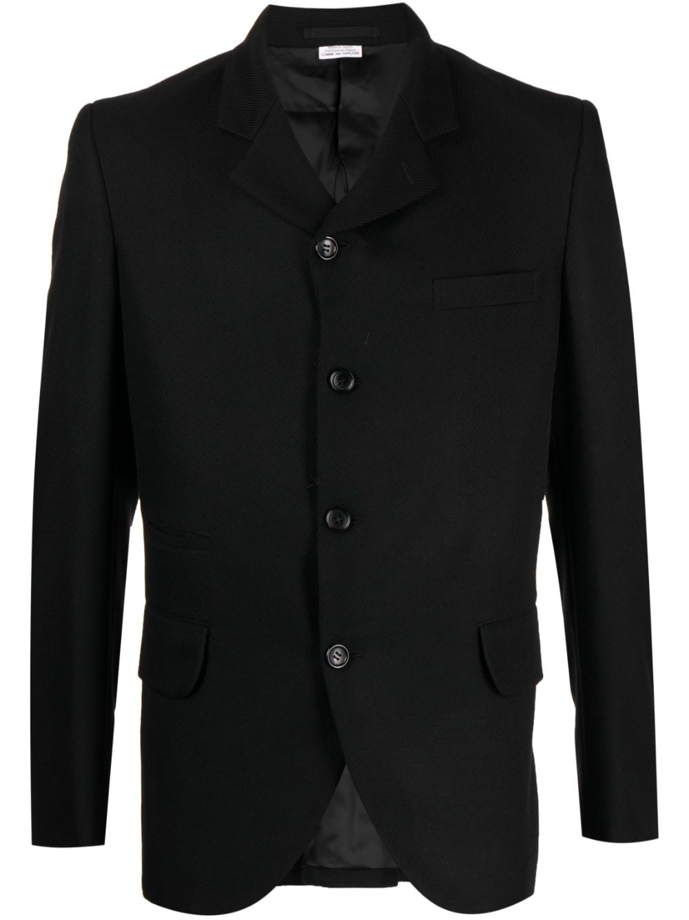 Comme des Garçons Homme Plus zip-detail single-breasted blazer - Black von Comme des Garçons Homme Plus