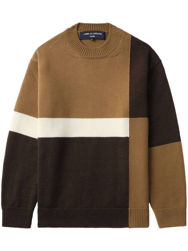 Comme des Garçons Homme colour-block jumper - Brown von Comme des Garçons Homme