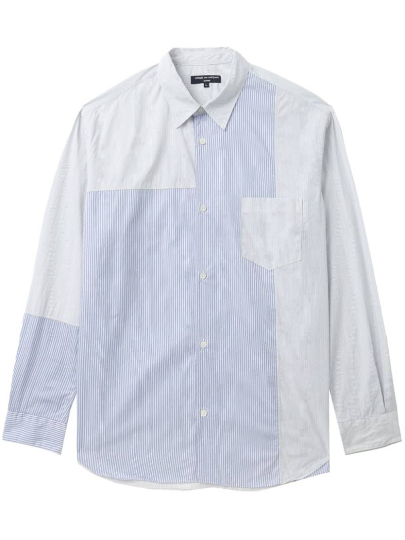 Comme des Garçons Homme colourblock striped shirt - Blue von Comme des Garçons Homme