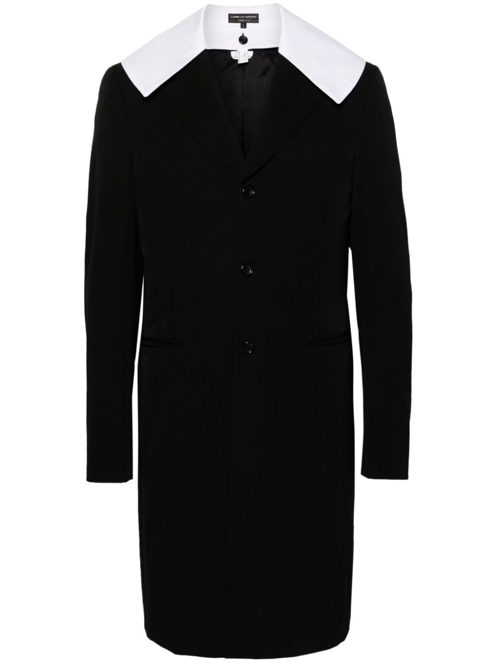 Comme des Garçons Homme detachable-panel wool coat - Black von Comme des Garçons Homme