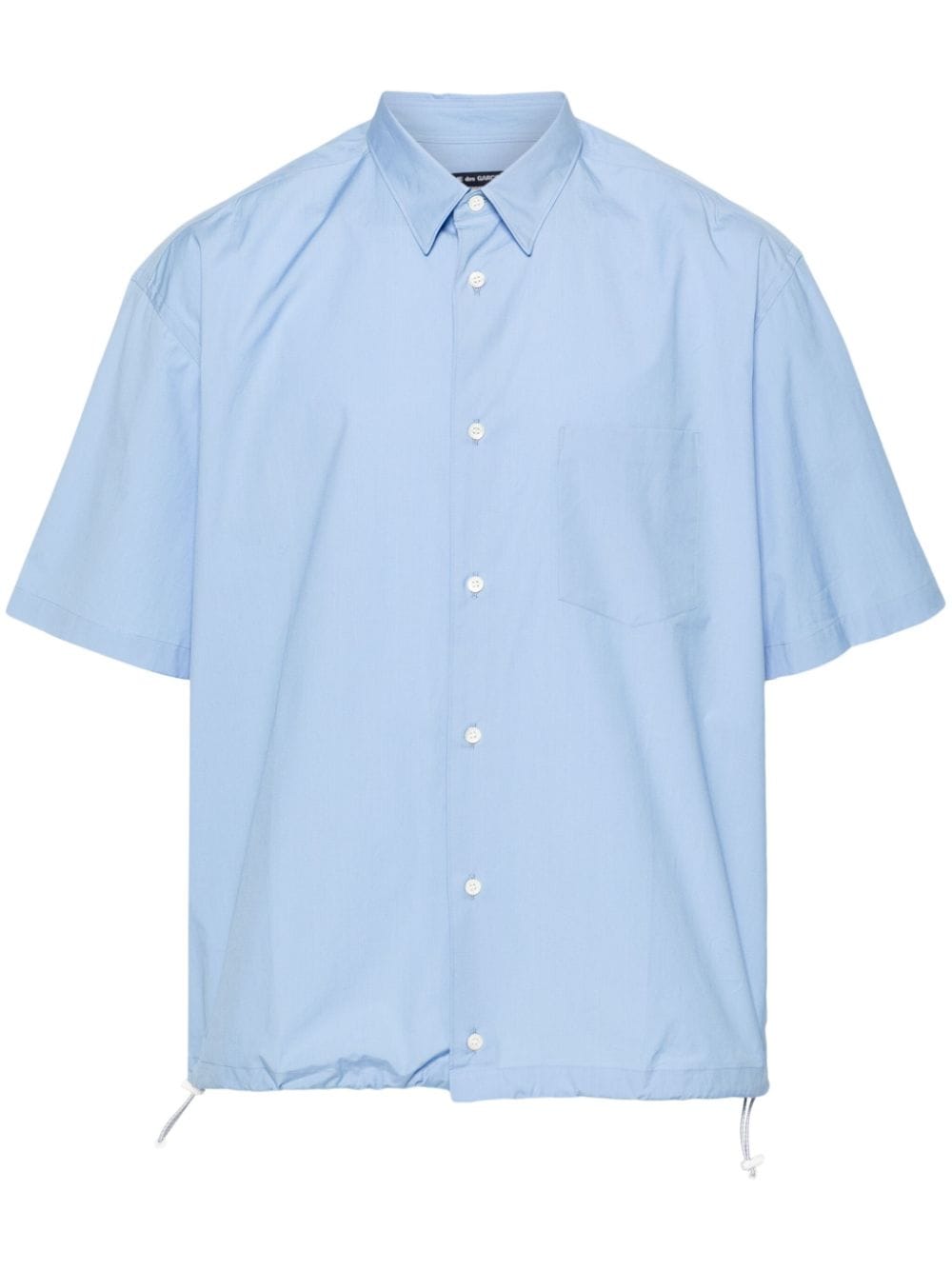 Comme des Garçons Homme drawstring-hem cotton shirt - Blue von Comme des Garçons Homme