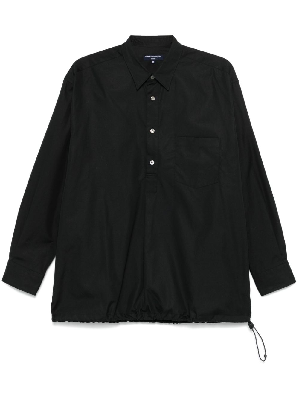 Comme des Garçons Homme drawstring-hem shirt - Black von Comme des Garçons Homme