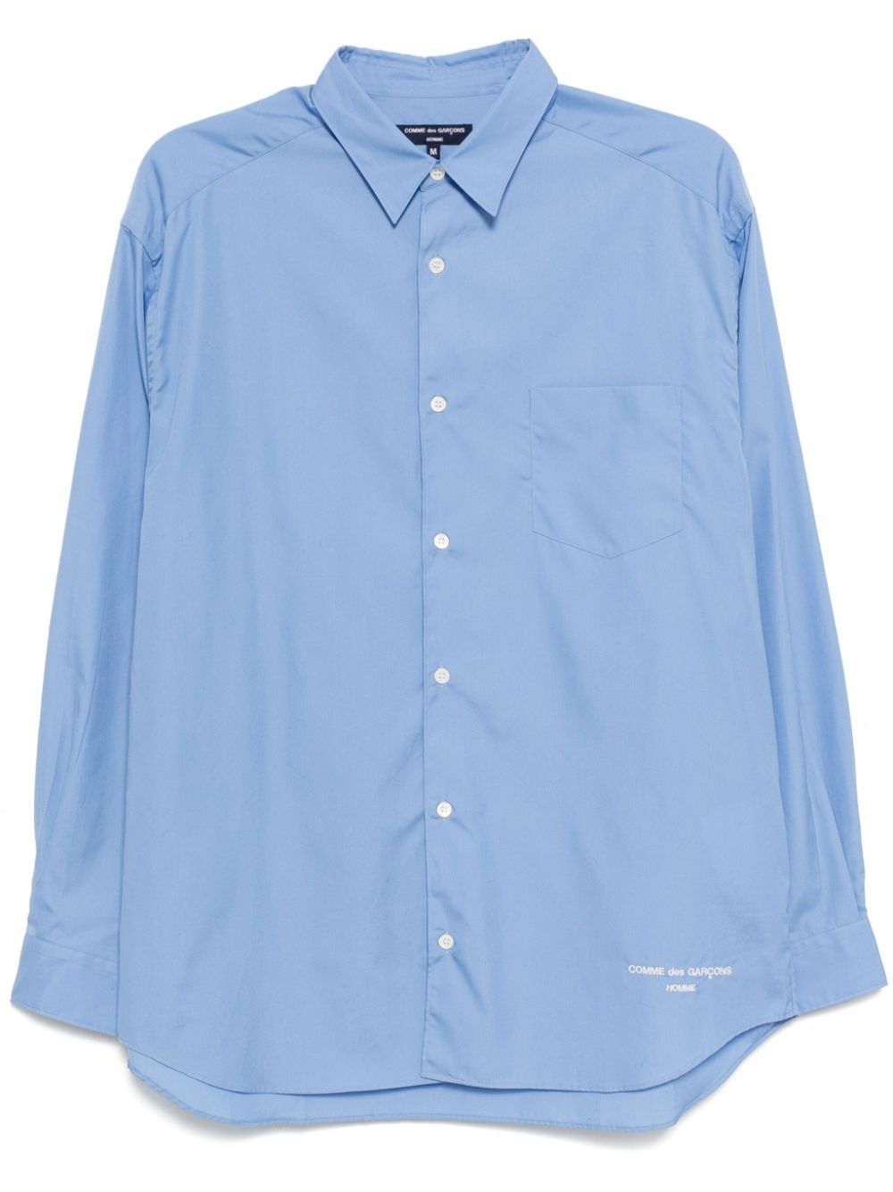 Comme des Garçons Homme embroidered logo cotton shirts - Blue von Comme des Garçons Homme