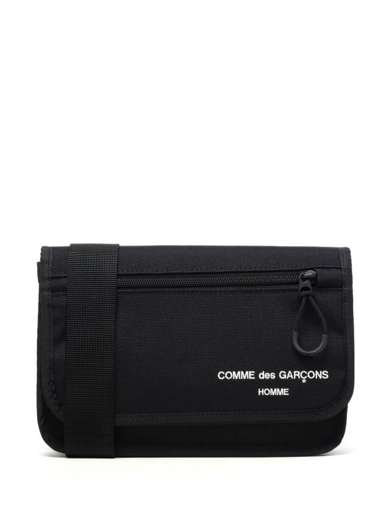 Comme des Garçons Homme logo-embroidered messenger bag - Black von Comme des Garçons Homme