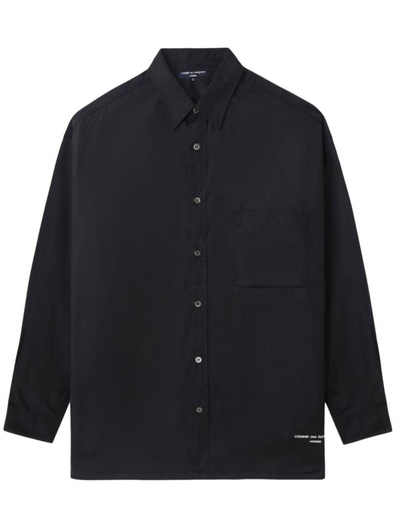 Comme des Garçons Homme logo-embroidered shirt - Black von Comme des Garçons Homme