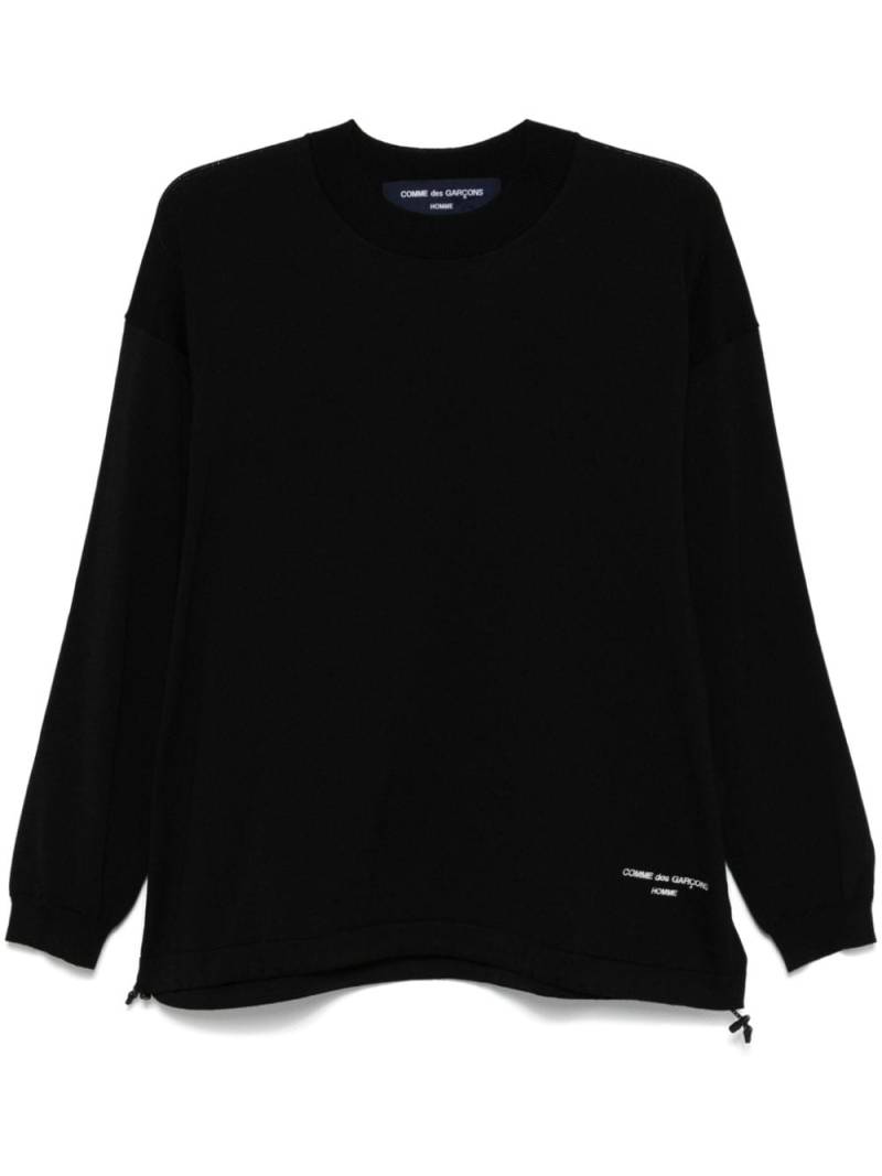 Comme des Garçons Homme logo-embroidered sweater - Black von Comme des Garçons Homme