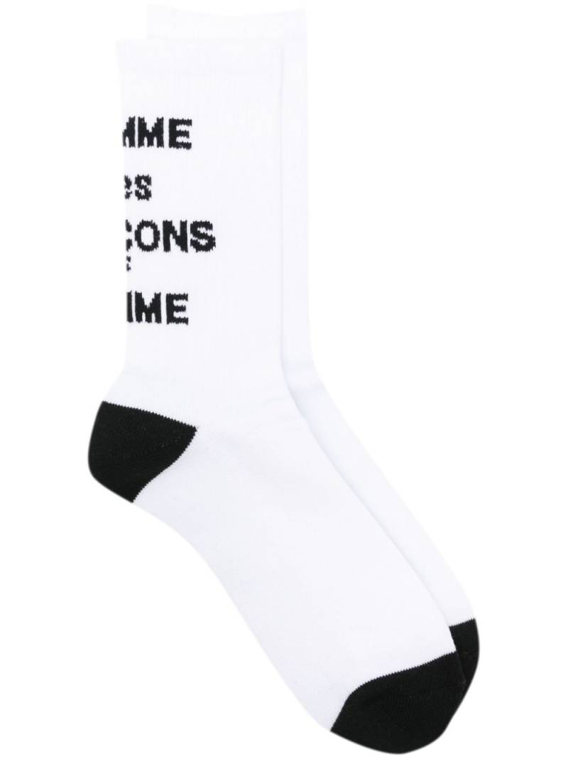 Comme des Garçons Homme logo-jacquard socks - White von Comme des Garçons Homme