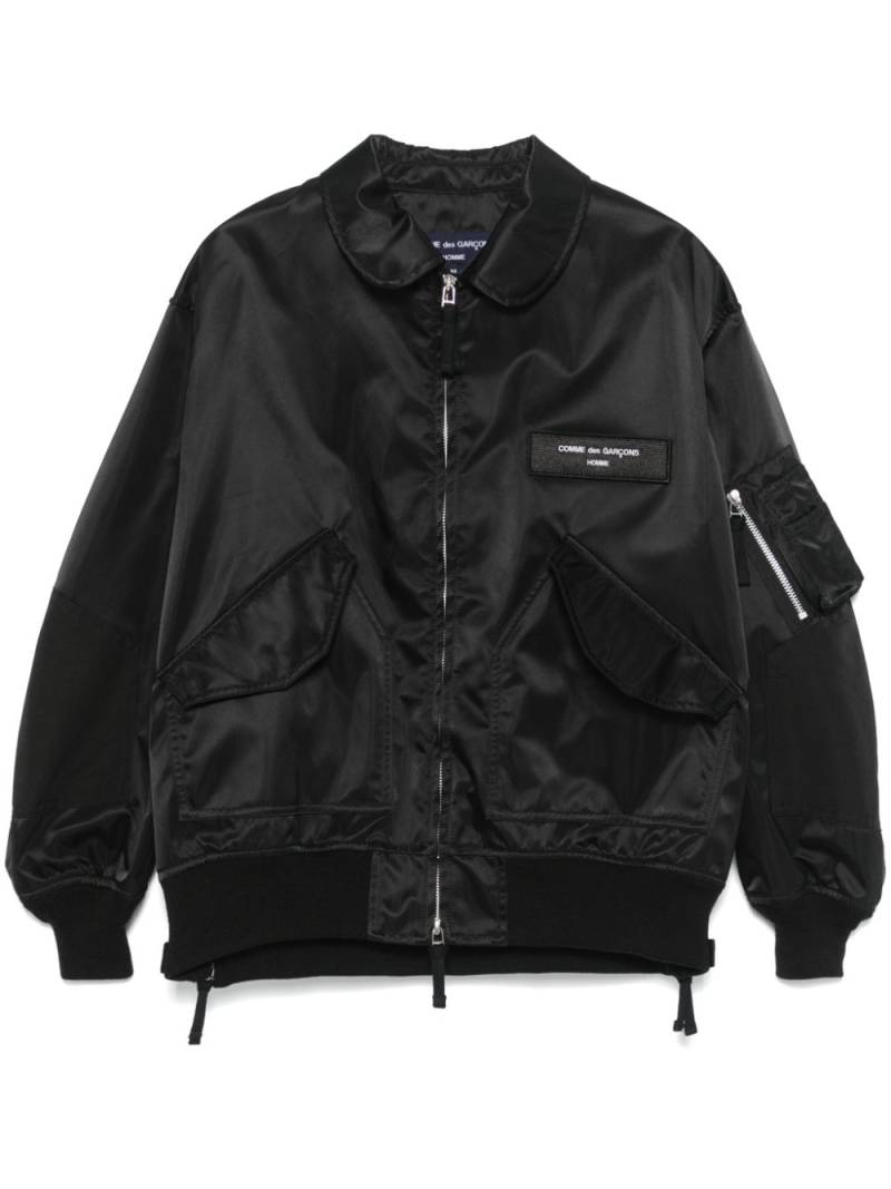 Comme des Garçons Homme logo-patch bomber jacket - Black von Comme des Garçons Homme