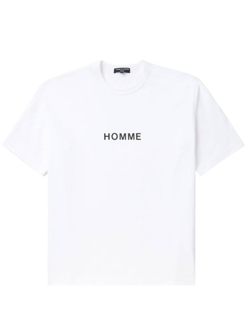 Comme des Garçons Homme logo-print cotton T-shirt - White von Comme des Garçons Homme