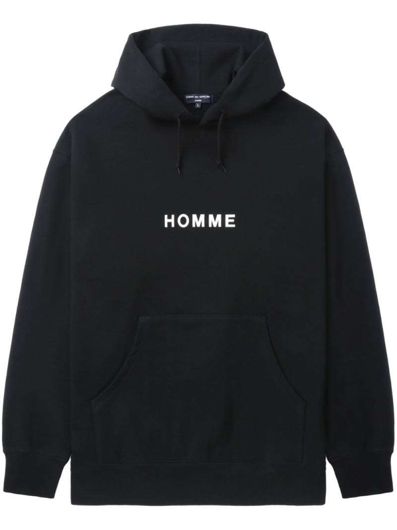 Comme des Garçons Homme logo-print hoodie - Black von Comme des Garçons Homme