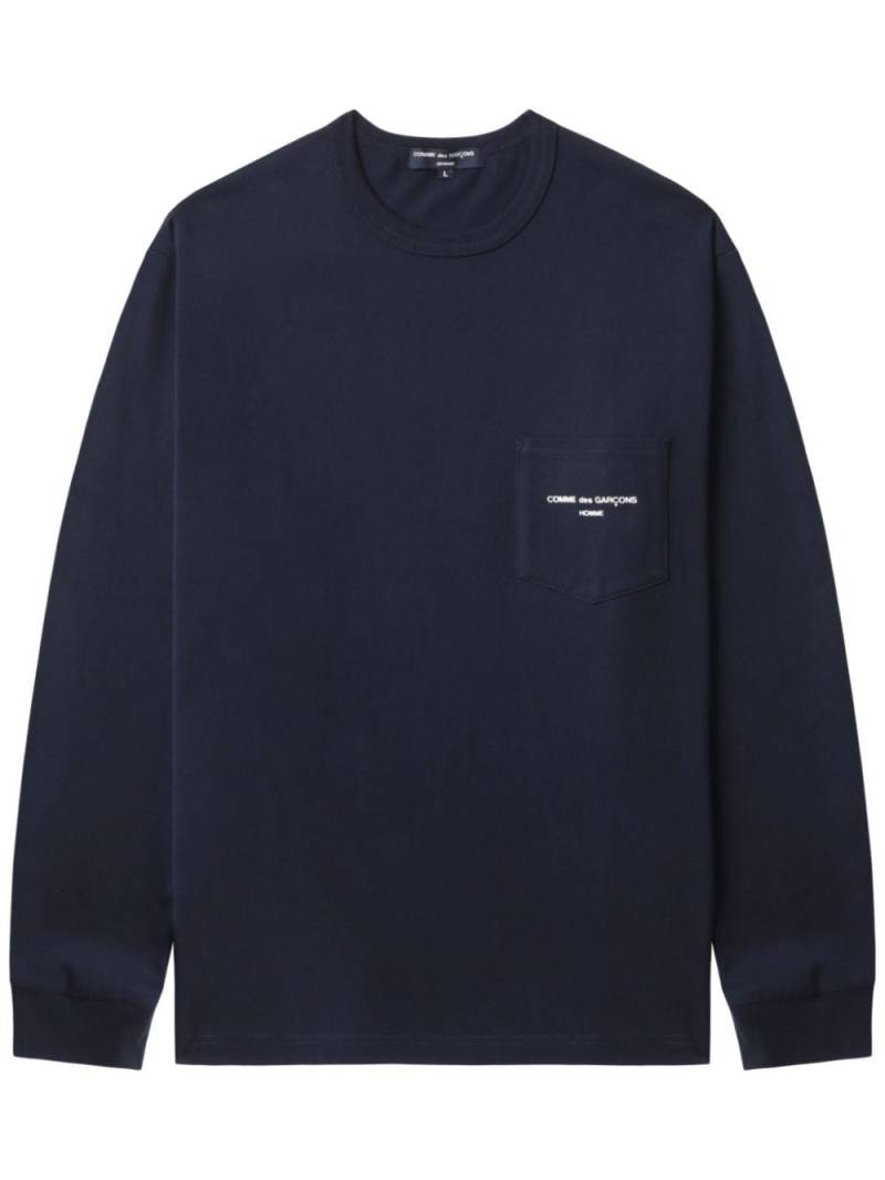 Comme des Garçons Homme logo-print sweatshirt - Blue von Comme des Garçons Homme