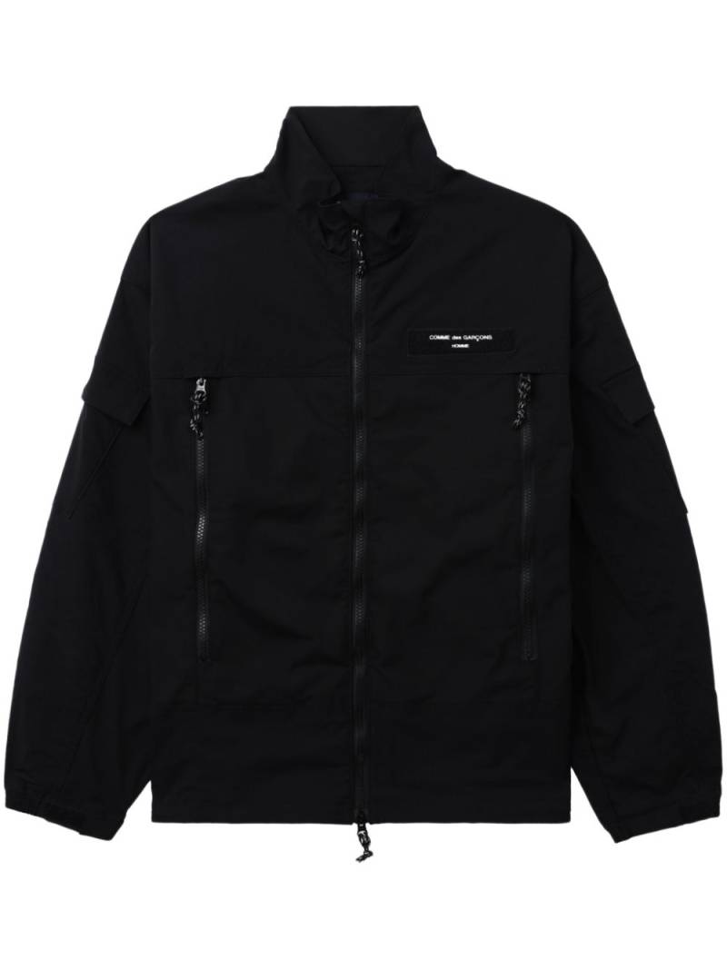 Comme des Garçons Homme logo-print zip-detail jacket - Black von Comme des Garçons Homme