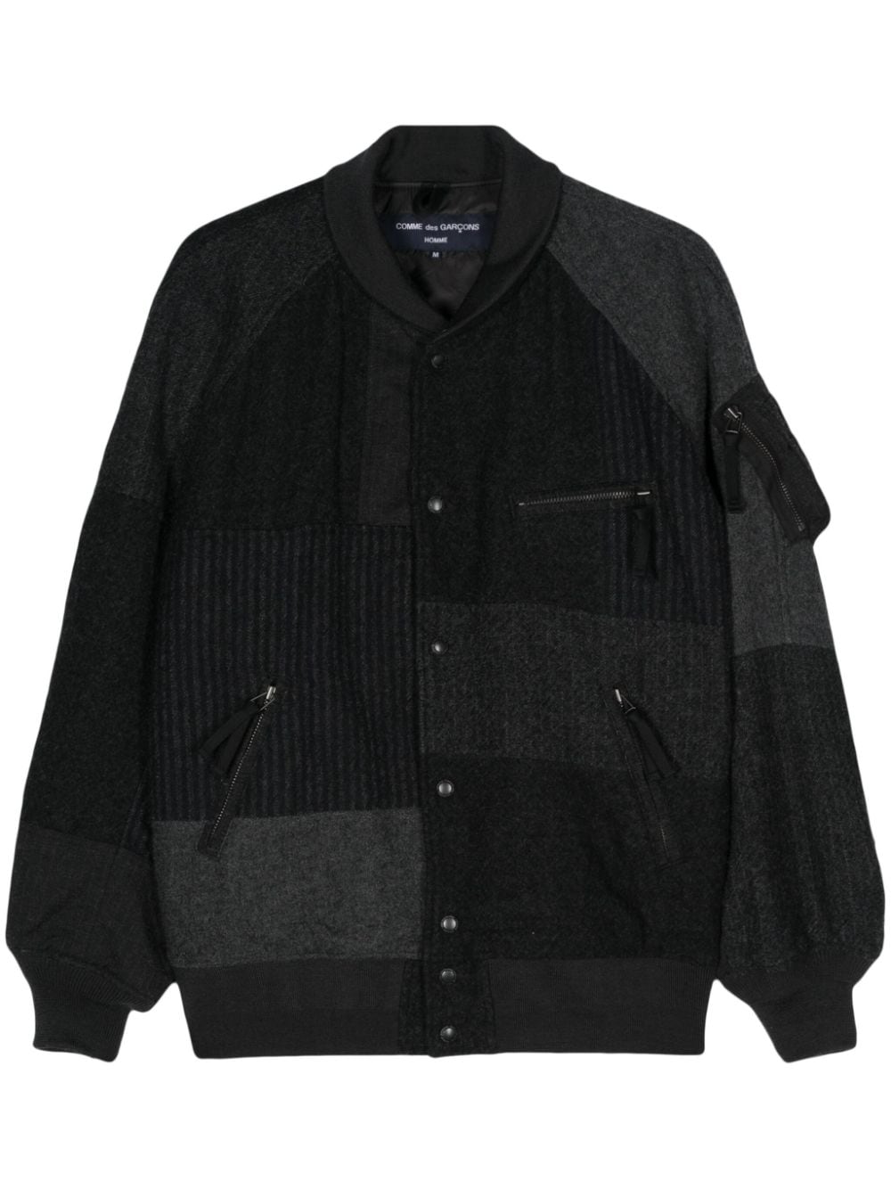 Comme des Garçons Homme panelled bomber jacket - Grey von Comme des Garçons Homme