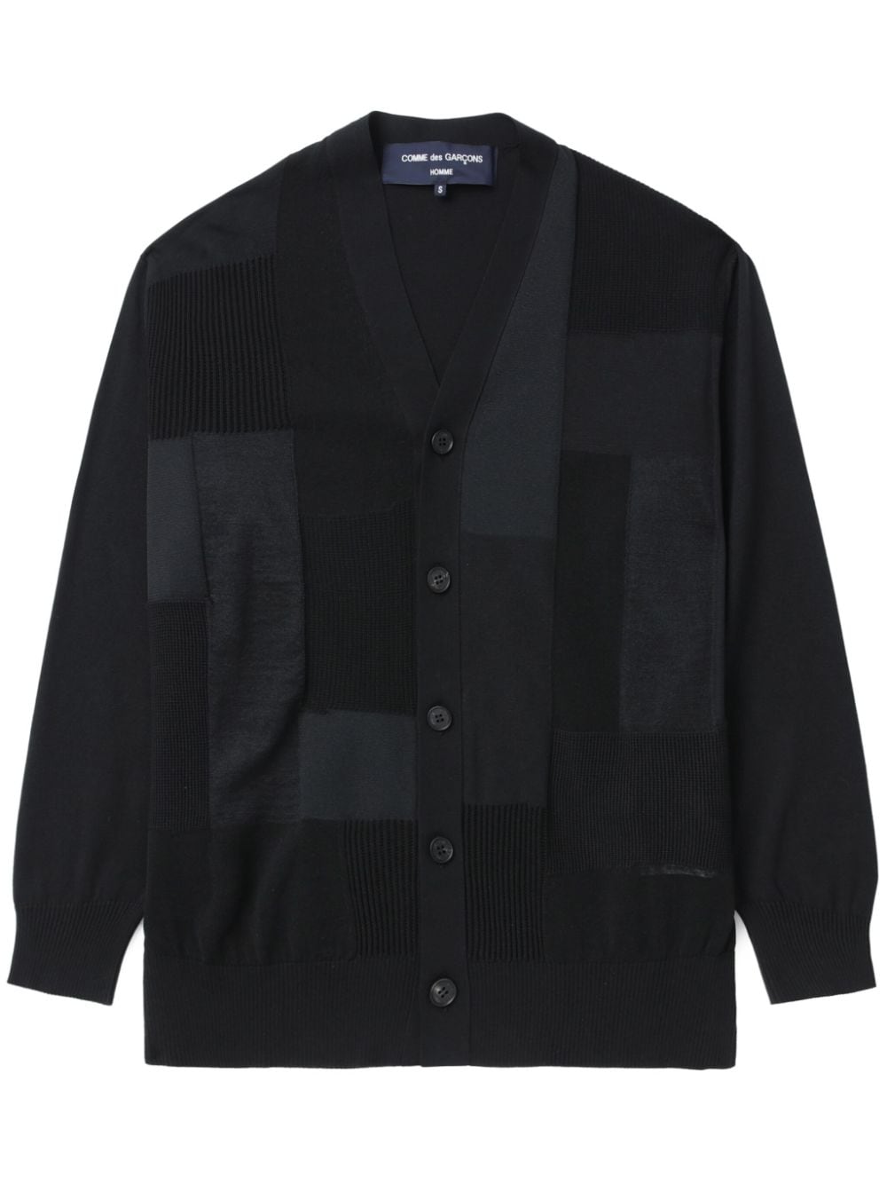 Comme des Garçons Homme patchwork cotton-blend cardigan - Black von Comme des Garçons Homme