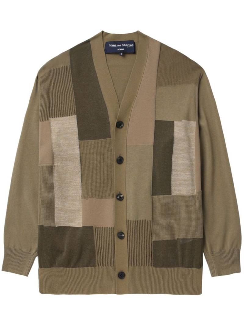 Comme des Garçons Homme patchwork cotton-blend cardigan - Green von Comme des Garçons Homme