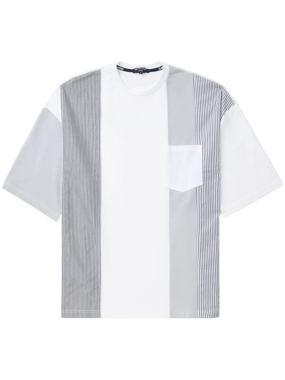 Comme des Garçons Homme patchwork striped cotton T-shirt - White von Comme des Garçons Homme