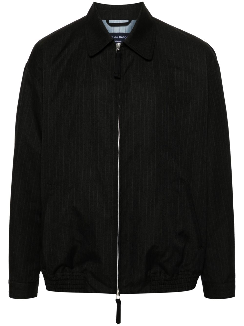 Comme des Garçons Homme pinstriped twill shirt jacket - Black von Comme des Garçons Homme