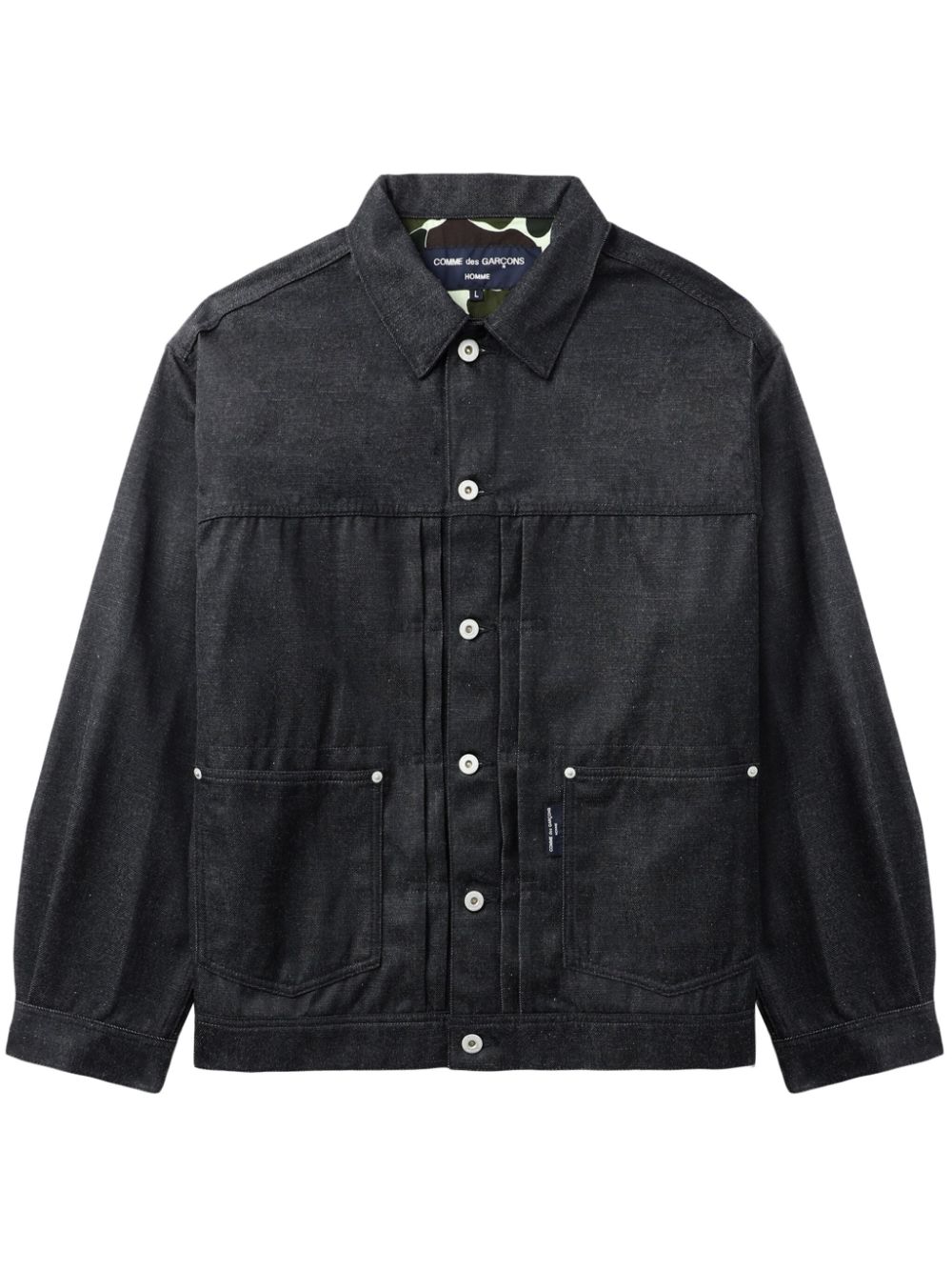 Comme des Garçons Homme pleat-detail jacket - Blue von Comme des Garçons Homme