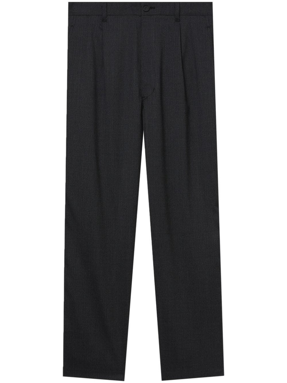 Comme des Garçons Homme pleat-detailing corduroy straight-leg trousers - Black von Comme des Garçons Homme